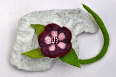 Nicht verblühende Blume, gefilzt