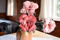 Nicht verblühende Blumen, gefilzt