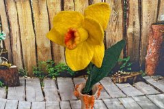 Nicht verblühende Blume, gefilzt